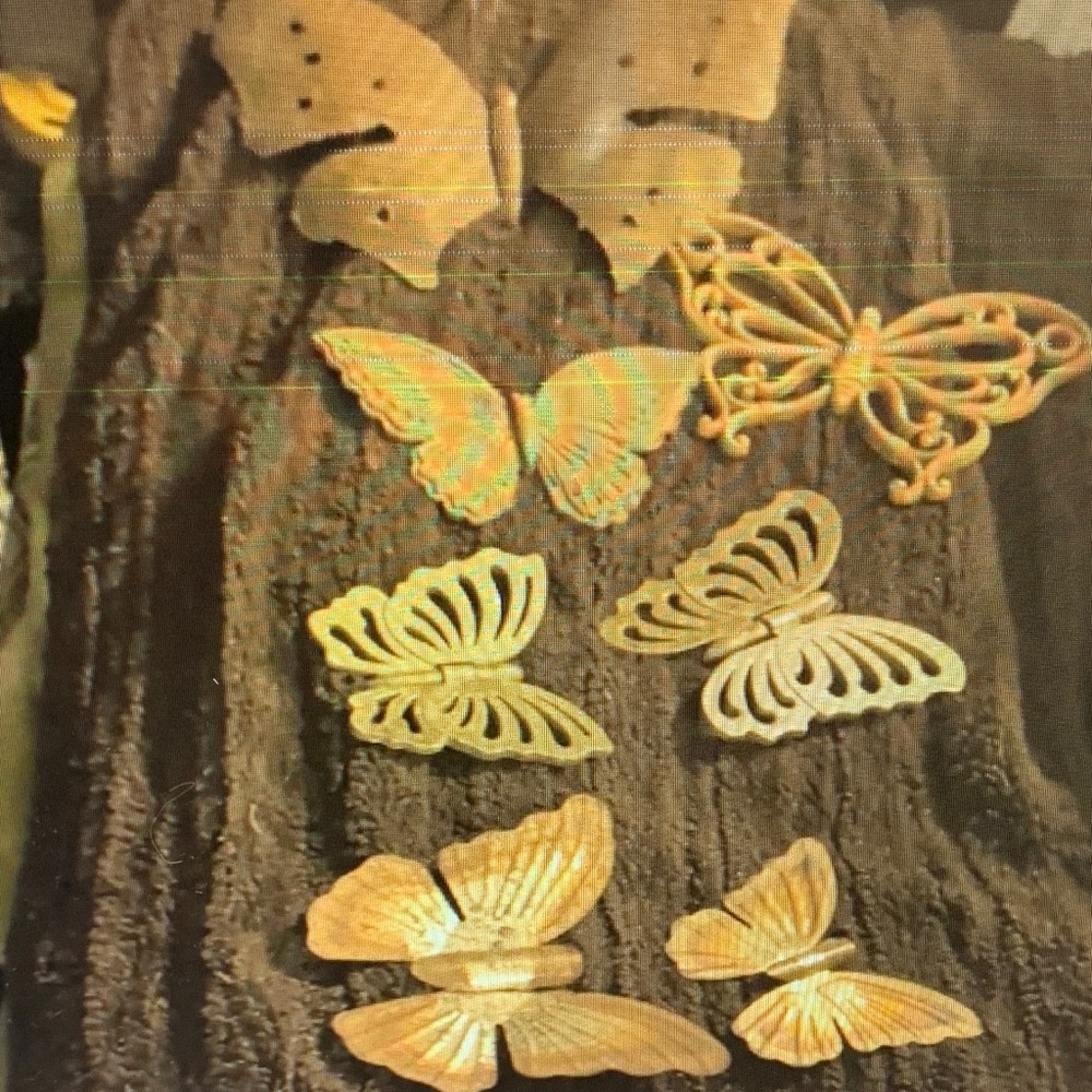Antique Bronze and Gold Butterfly Wall Decor Set